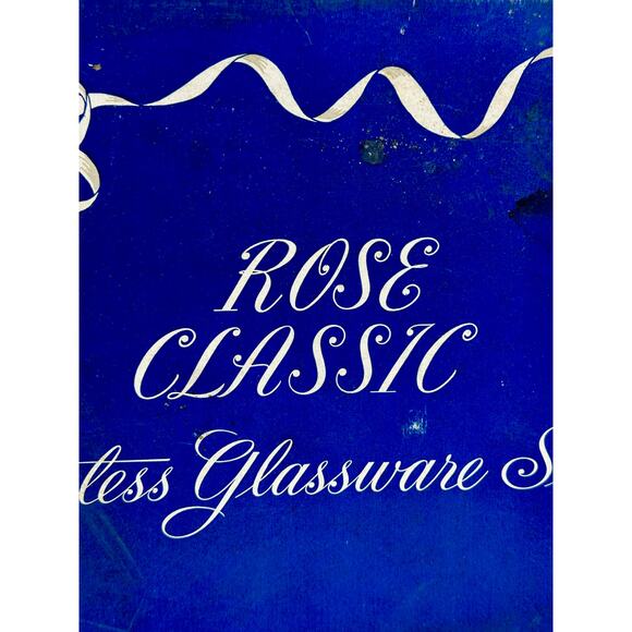 Vintage Libbey Rose Classic Glasses Set – 1950s Hostess Safedge 8pc - Picture 9 of 9